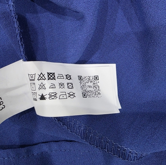 ZARA MIDI DRESS BLUE M - Picture 8 of 14